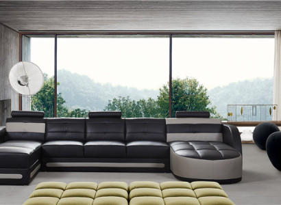 Sofa Sitz Eck Garnitur Polster Ecke Couch Design Couch Luxus Couchen Leder Neu